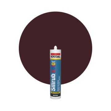 Soudal Silirub Color - RAL 3007 Zwartrood