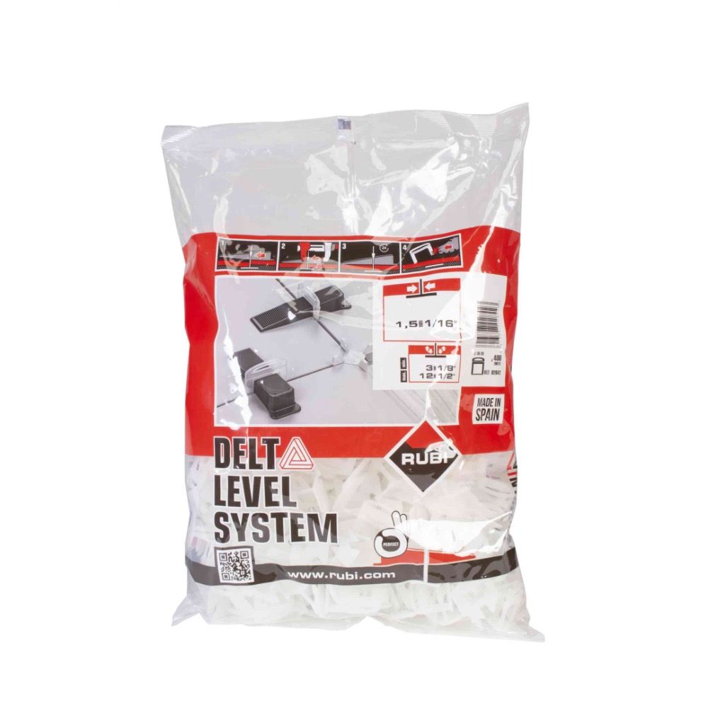 Rubi Delta Level Systeem Clip 3-12mm - 1.5 mm - 400 main product photo